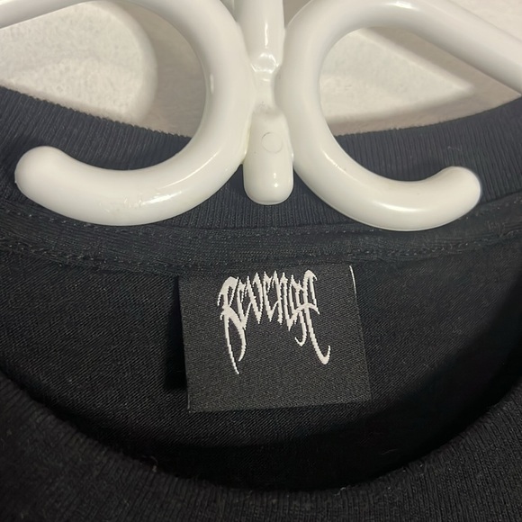 Revenge Men’s Anarchy Lightening Blue Logo T-Shirt Size Large Made in USA - Picture 3 of 8